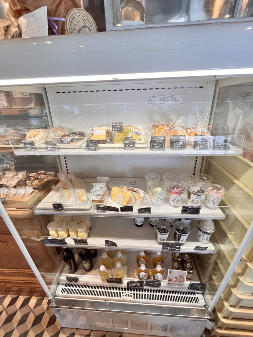 The sweets case by the counter