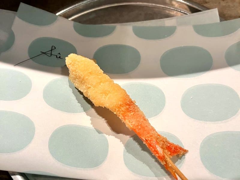 Gluten-free kushiage, a deep-fried skewer